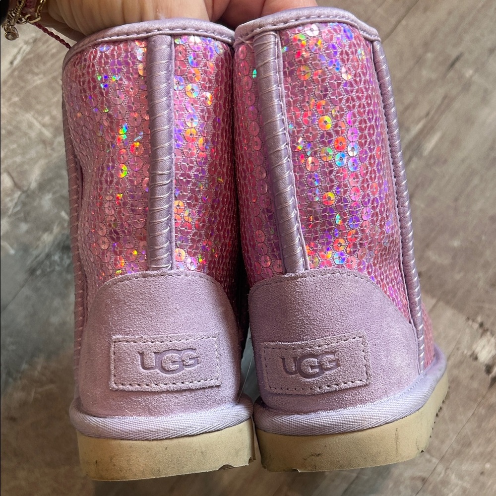 UGG Kids Sequin Booties - Pink - Picture 2 of 6